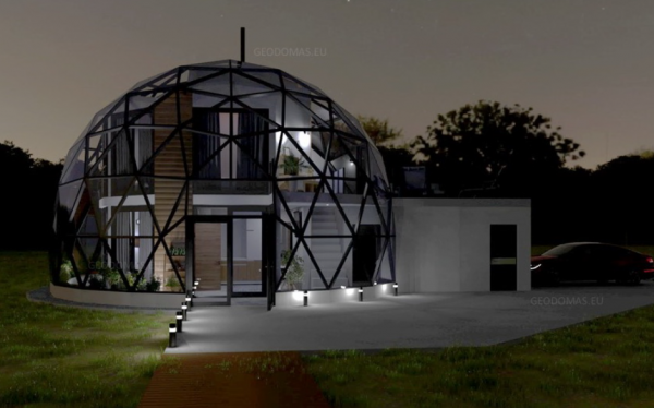 Atap rumah dengan model kubah kaca